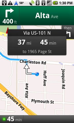 google navigation android app